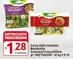 Bonduelle - Carta Delle Insalate Gustosa/ Vivace/ Olive