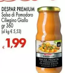 Despar - Salsa Di Pomodoro Ciliegino Giallo