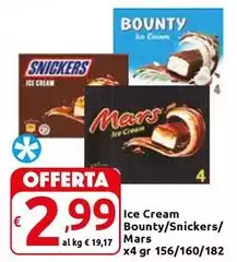 Mars - Ice Cream Bounty/Snickers/