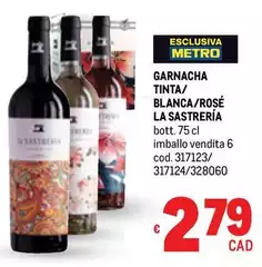 Garnacha Tinta/Blanca/Rose
