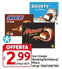 Mars - Ice Cream Bounty/Snickers/