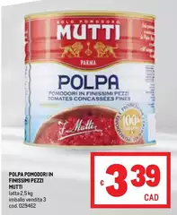 Mutti - Polpa Pomodorin Finissimi Pezzi