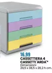 Arda - Cassettiera 4 Cassetti