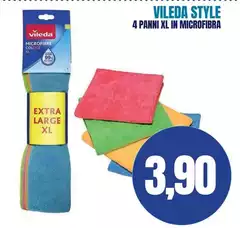 Vileda - Style 4 Panni Xl In Microfibra