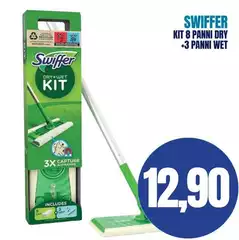 Swiffer - Kit 8 Panni Dry -3 Panni Wet