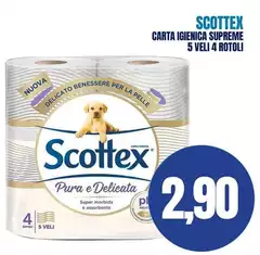 Scottex - Carta Igienica Supreme 5 Veli 4 Rotoli
