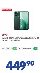 Oppo - Smartphone Cellulare Reno 14FS 5g 512gb Green