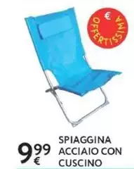 Spiaggina Acciaio Con Cuscino