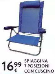 Spiaggina 7 Posizioni Con Cuscino