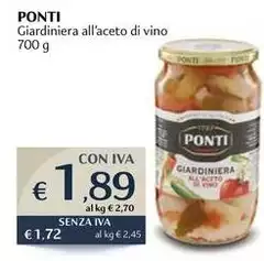 Ponti - Giardiniera All'Aceto Di Vino
