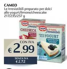 Cameo - Le Irresistibili Preparato Per Dolci Allo Yogurt
