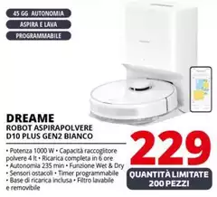 Dreame - Robot Aspirapolvere D10 Plus Gen2 Bianco 