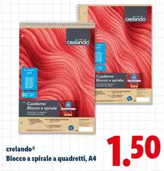 Crelando - Blocco A Spirale A Quadretti, A4