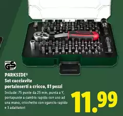 Parkside - Set Cacciavite Portainserti A Cricco, 81 Pezzi