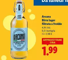 Arcana - Birra Lager Filtrata A Freddo