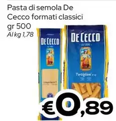 De Cecco - Pasta Di Semola Formati Classici