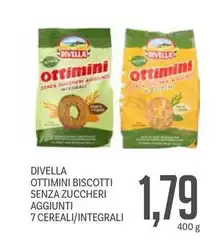 Divella - Ottimini Biscotti Senza Zuccheri Aggiunti 7 Cereali/Integrali