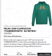 Felpa Con Cappuccio «Timbersports» 85 Retro