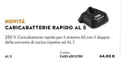 Caricabatterie Rapido Al 5