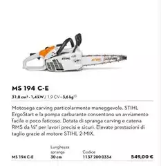 Stihl - Ms 194 C-e Stihl - Ms 194 C-e