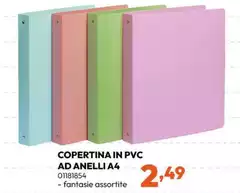 Copertina In Pvc Ad Anelli A4