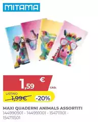 Mitama - Maxi Quaderni Animals Assortiti
