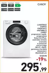 Candy - Lavatrice Carica Frontale 496TMB6-S