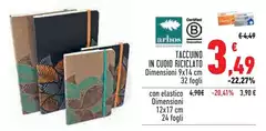 Taccuno In Cuoro Riciclato