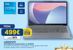 Lenovo - Notebook Ideapad Slim 3 15IRH8