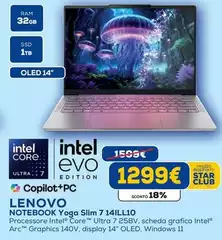 Lenovo - Notebook Yoga Slim 7 14ILL10
