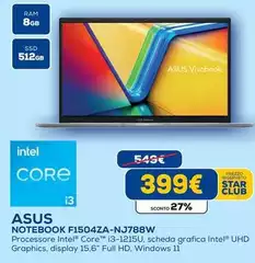 Asus - Notebook F1504ZA-NJ788W