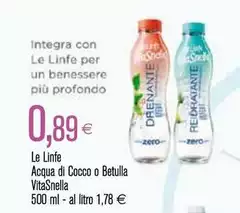 Vitasnella - Acqua Di Cocco O Betulla