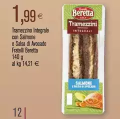 Beretta - Tramezzino Integrale Con Salmone E Salsa Di Avocado
