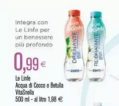 Vitasnella - Le Linfe Acqua Di Cocco O Betulla