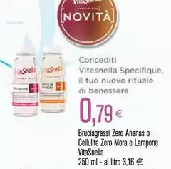 Vitasnella - Bruciagrassi Zero Ananas O Cellulite Zero Mora E Lampone