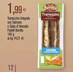 Beretta - Tramezzino Integrale Con Salmone E Salsa Di Avocado