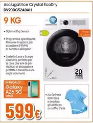 Samsung - Asciugatrice Crystal EcoDry DV90DG52A0AH