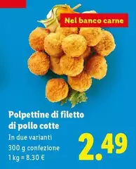 Polpettine Di Filetto Di Pollo Cotte