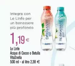 Vitasnella - Acqua Di Cocco O Betulla