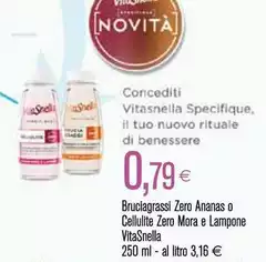 Vitasnella - Bruciagrassi Zero Ananas O Cellulite Zero Mora E Lampone