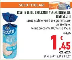 Scotti - Risette Le Bio Croccanti, Venere Integrale