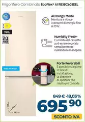 Samsung - Frigorifero Combinato EcoFlex Ai RB38C6003DEL