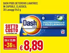Dash - Pods Detersivo Lavatrice In Capsule, Classico