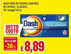 Dash - Pods Detersivo Lavatrice In Capsule, Classico