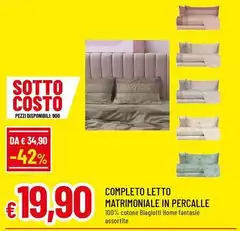 Completo Letto Matrimoniale In Percalle