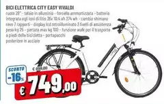 Bici Elettrica City Easy Vivaldi 