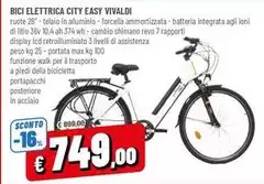 Bici Elettrica City Easy Vivaldi