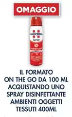 Amuchina - On The Go Da 100 Ml Acquistando Uno Spray Disinfettante Ambienti Oggetti Tessuti 400 Ml