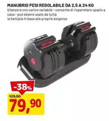 Manubrio Pesi Regolabile Da 2,5 A 24 Kg