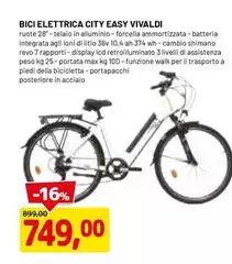 Shimano - Bici Elettrica City Easy Vivaldi